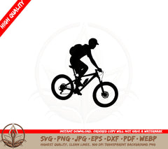 Biking Silhouette - Digital Download SVG PNG JPG AI PDF DXF EPS WebP
