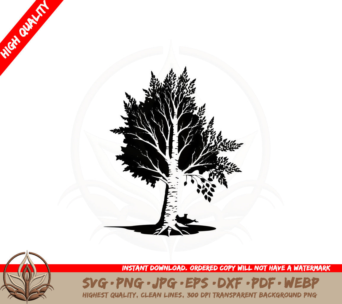Birch Tree SVG PNG JPG AI PDF DXF EPS and WebP - Digital Download