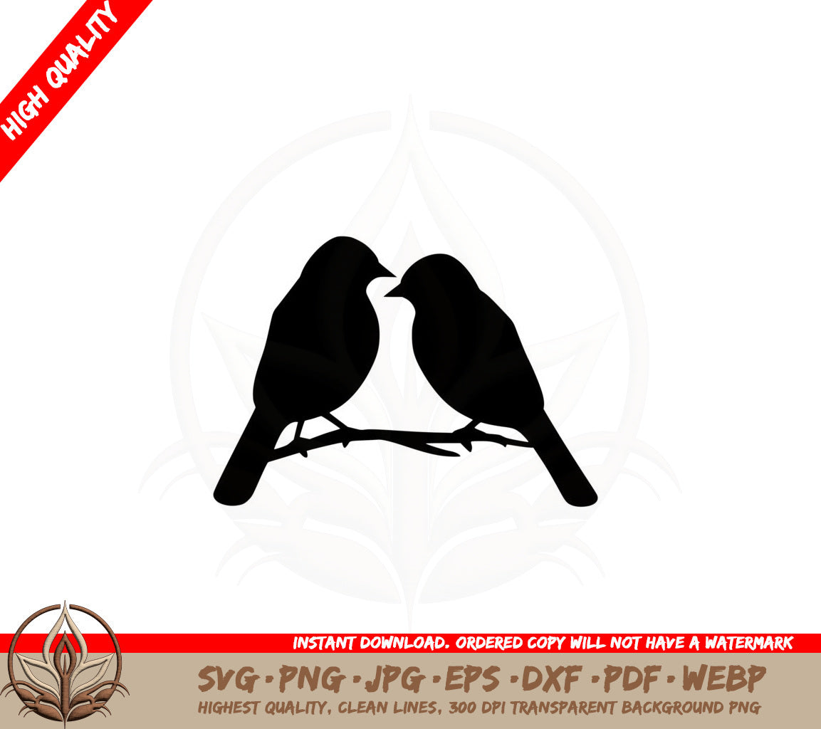 Bird Friends Silhouette SVG