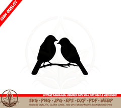 Bird Friends Silhouette SVG
