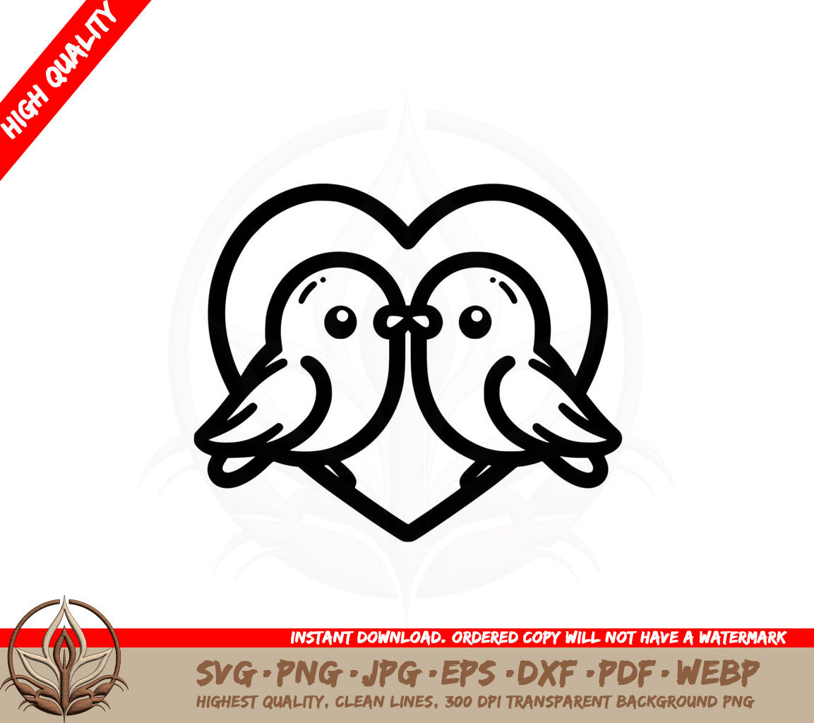 Bird Love Digital Design SVG