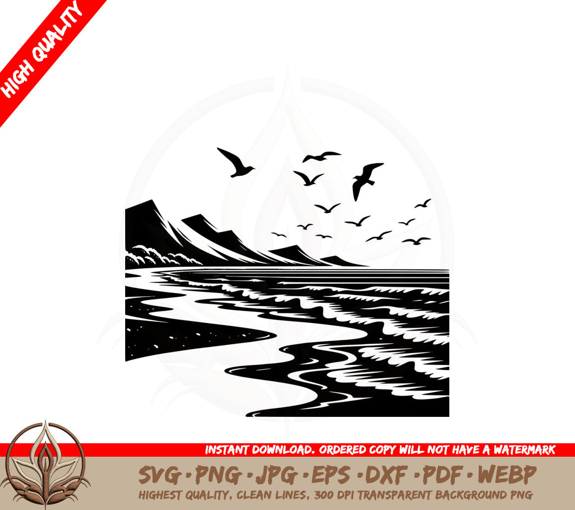 Birds at Secluded Cove SVG