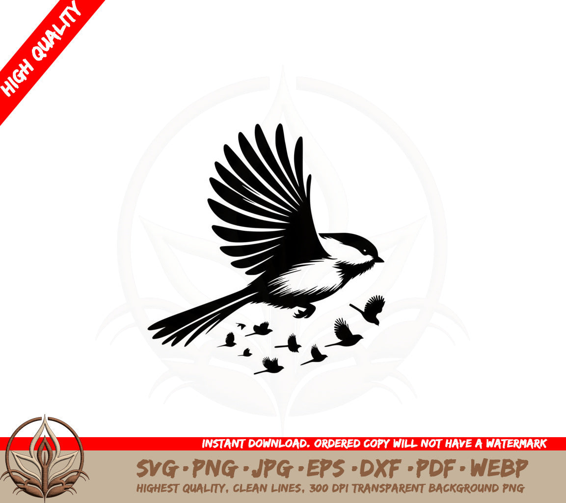 Birds in Flight SVG Cut File Design Download