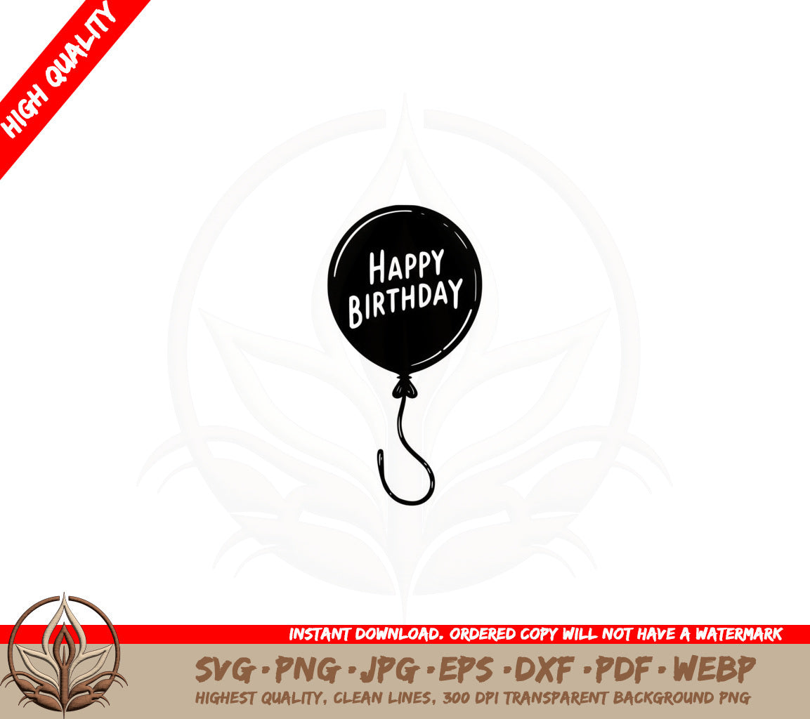 Birthday Balloon Greeting SVG
