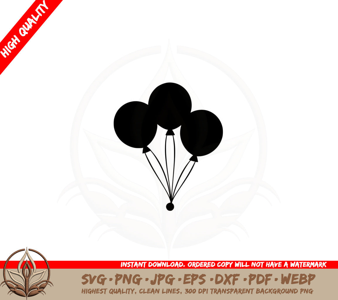 Birthday Balloons SVG Cut File Design