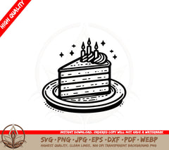 Birthday Cake Magic SVG PNG JPG AI PDF DXF EPS  WebP Digital Design