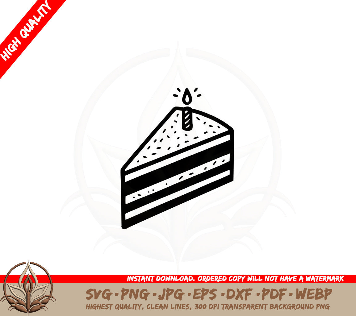 Birthday Cake Slice SVG
