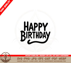 Birthday Greetings SVG