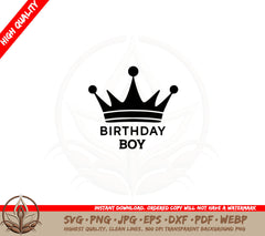 Birthday King SVG Cut File Birthday SVG Design for Cricut and Silhouette
