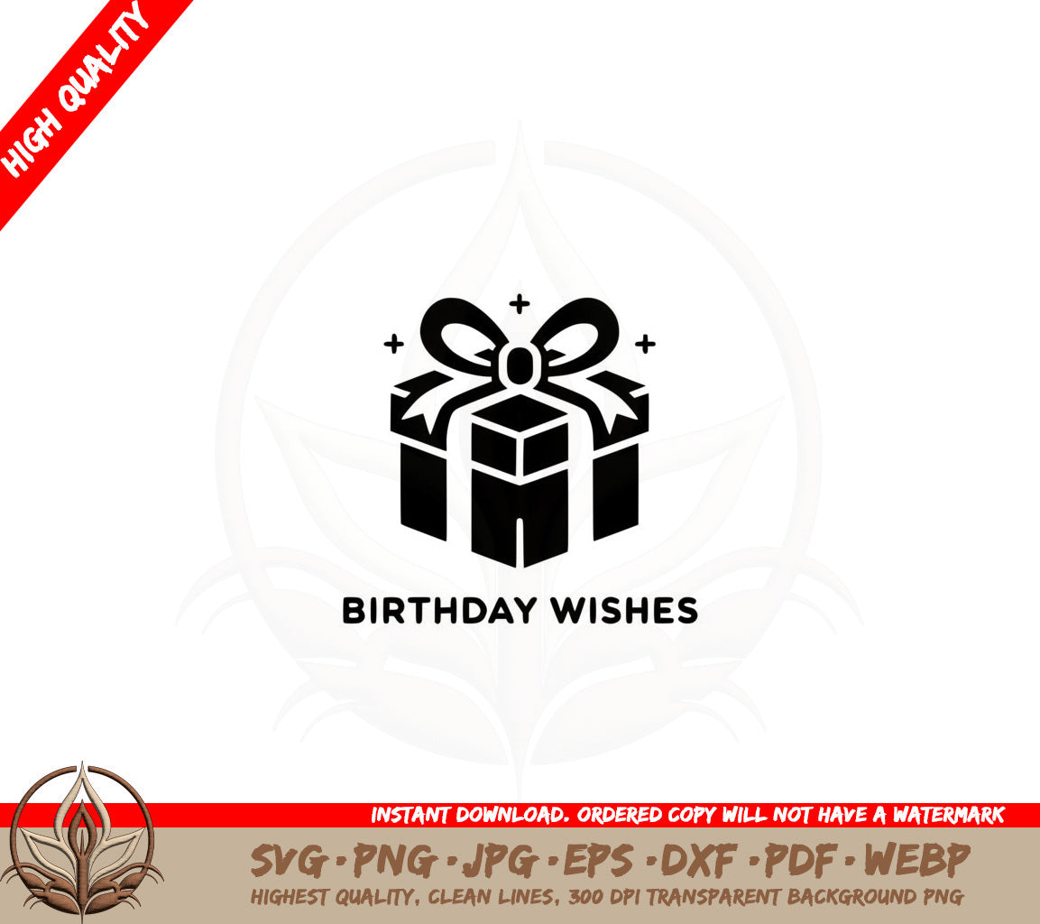 Birthday Wishes Gift SVG Cut File Download