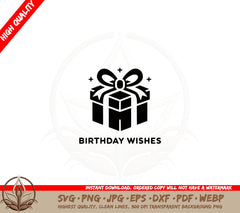 Birthday Wishes Gift SVG Cut File Download
