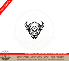 Bison Geometry SVG PNG JPG AI PDF DXF EPS and WebP Download