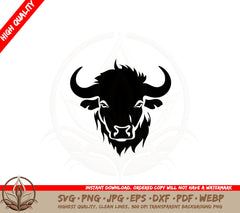 Bison Silhouette - Digital Download SVG PNG JPG AI PDF DXF EPS WebP