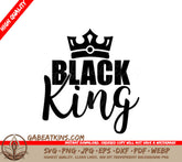 Black King Crown SVG Logo - Black History Month Design SVG