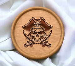 Pirate Skull with Crossed Swords SVG SVG