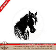 Black Beauty Horse SVG