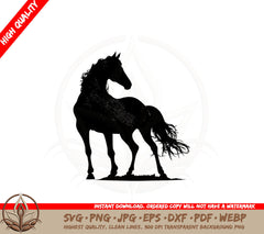 Black Stallion Beauty SVG Cut File Download