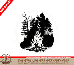 Blazing Campfire SVG Digital Download
