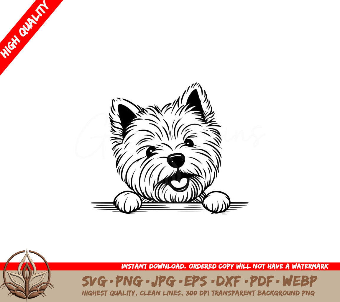 Blissful Bushy Cairn Terrier SVG