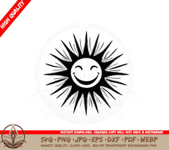 Blissful Sun Cut File SVG