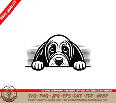 Bloodhound's Soulful Stare SVG