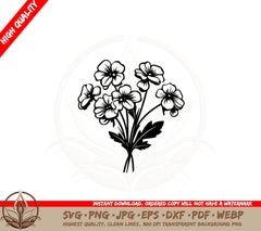 Blooming Geraniums SVG