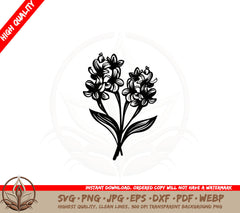 Blooming Hyacinth Cluster SVG