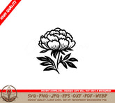 Blooming Peony Digital Design SVG