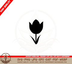 Blooming Tulip SVG Cut File