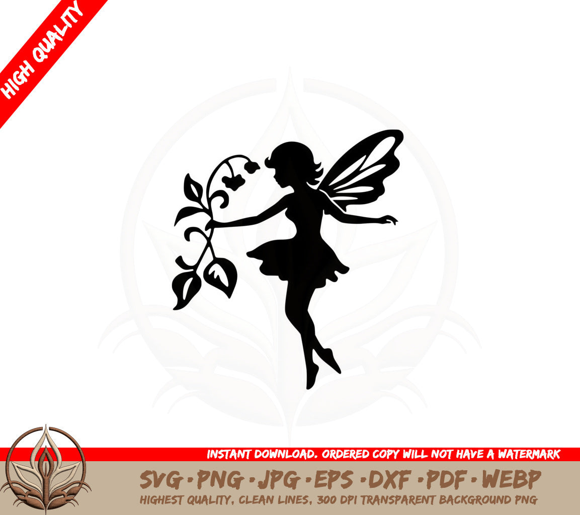 Blossom-Carrying Fairy Digital Design SVG