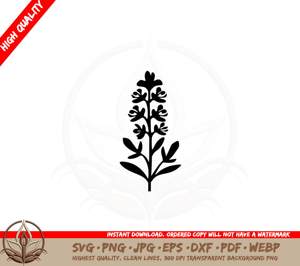 Bluebonnet Bloom SVG Cut File Design Download