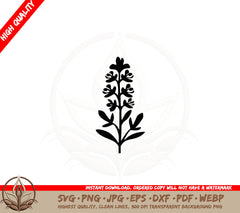 Bluebonnet Bloom SVG Cut File Design Download