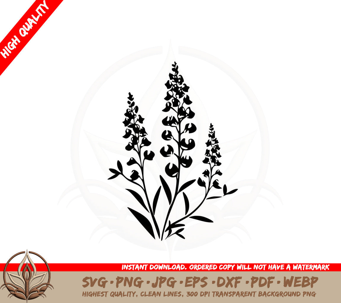 Bluebonnet and Lupine Plant SVG