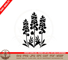 Bluebonnet and Lupine Trio SVG
