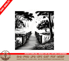 Boardwalk Serenity SVG Cut File