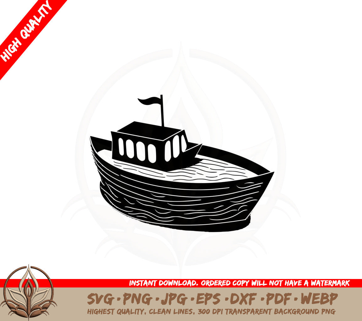 Boat SVG Cut File Boat Digital Download Boat Clipart Boat Vector Images Boat Cricut Boat Silhouette