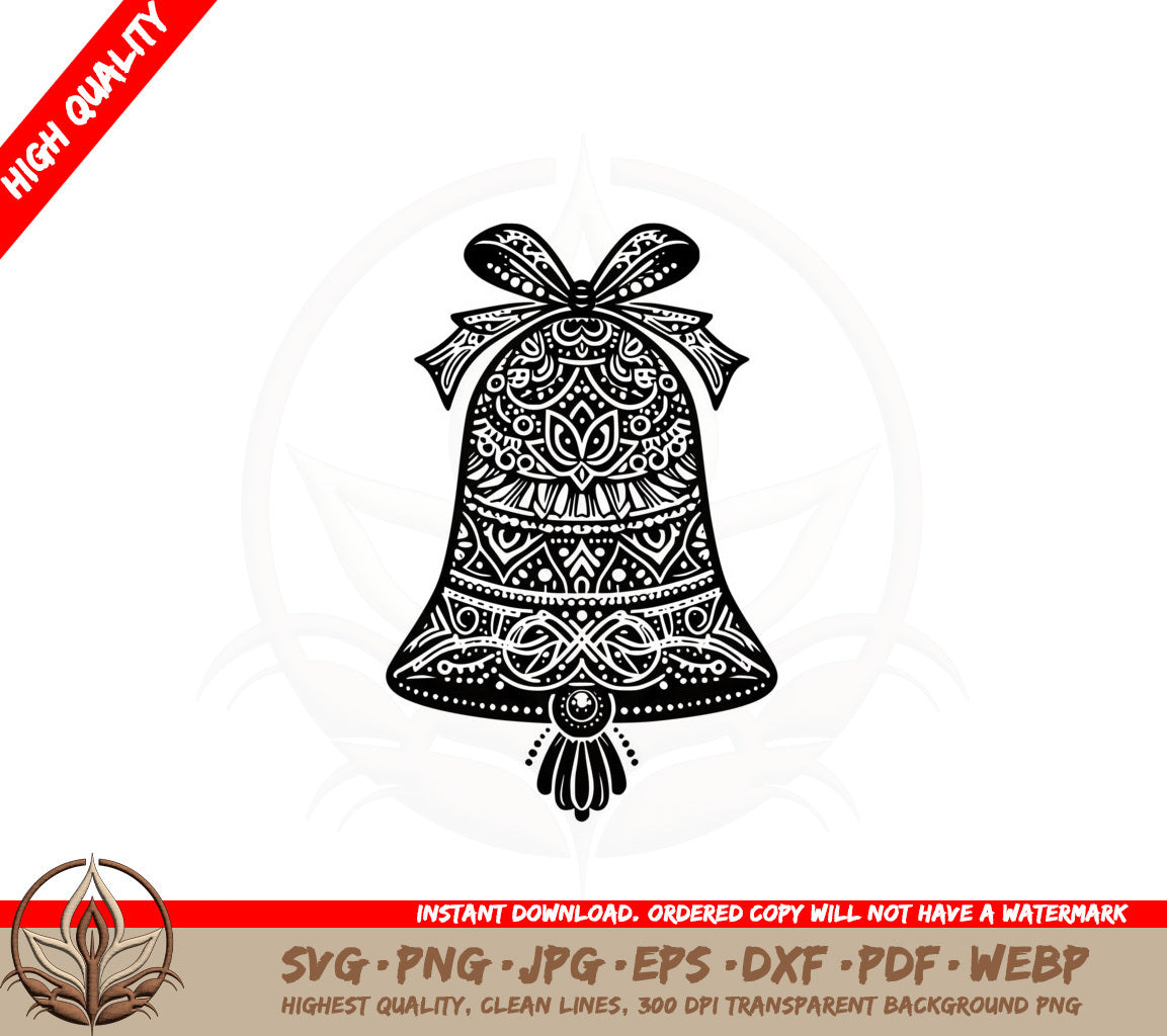 Boho Christmas Bell SVG