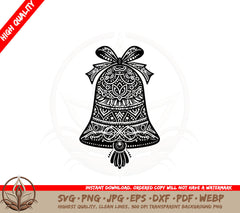 Boho Christmas Bell SVG