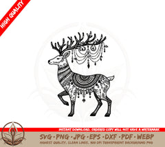 Boho Deer SVG