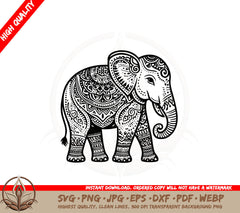 Boho Elephant SVG