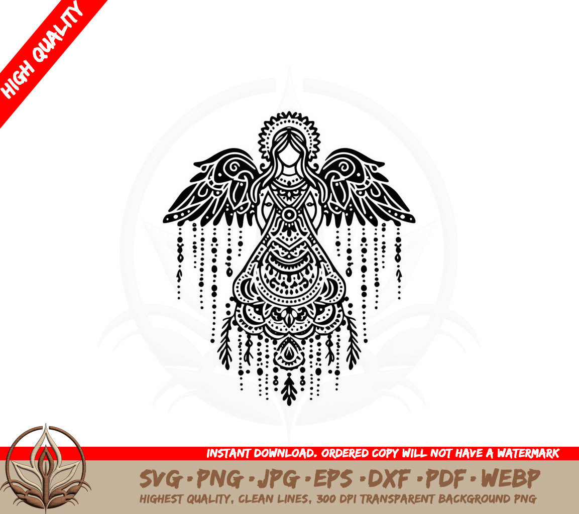 Boho Harmony Angel SVG