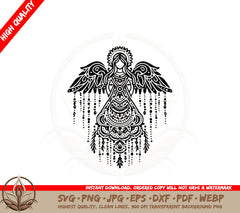 Boho Harmony Angel SVG