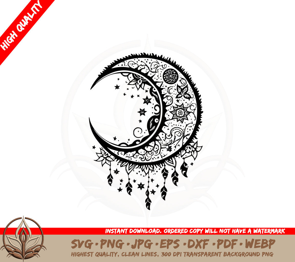 Boho Lunar Dreamscape SVG