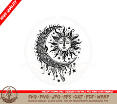 Boho Sun and Moon Dream SVG