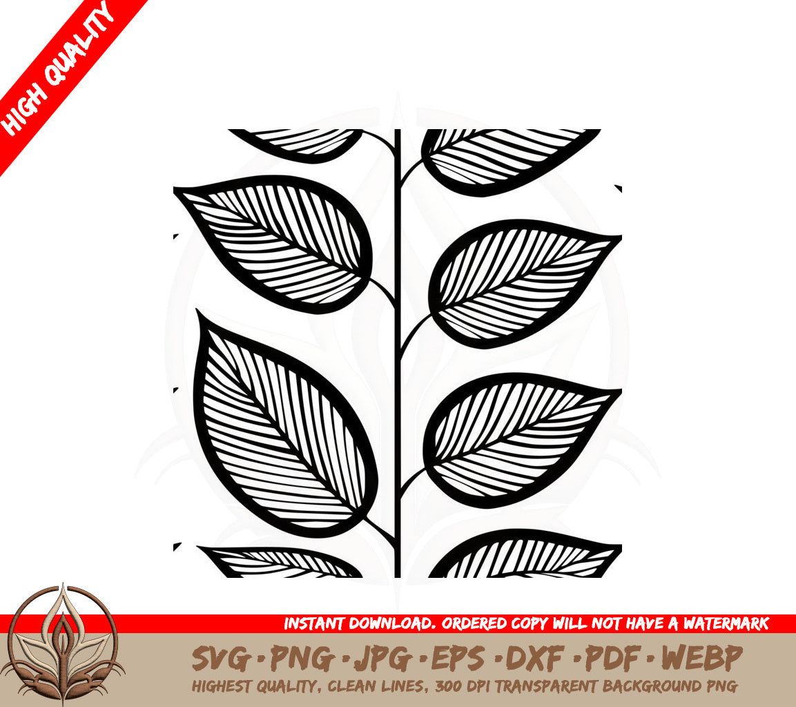 Bold Leaf Pattern SVG