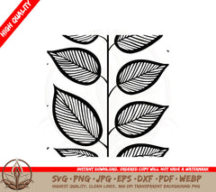 Bold Leaf Pattern SVG