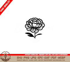 Bold Peony Bloom SVG Digital Product File