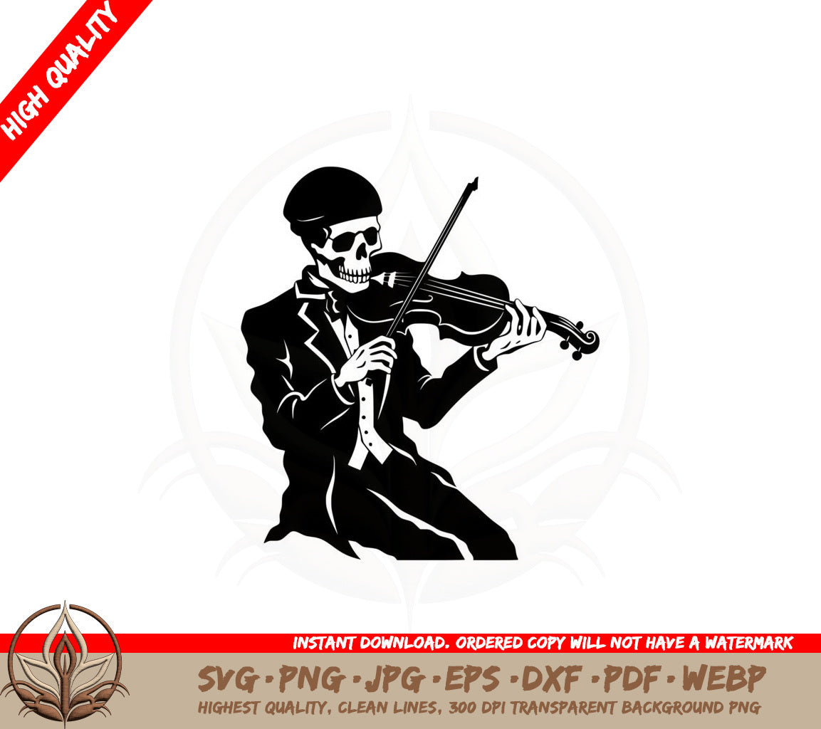 Bony Violin Player SVG