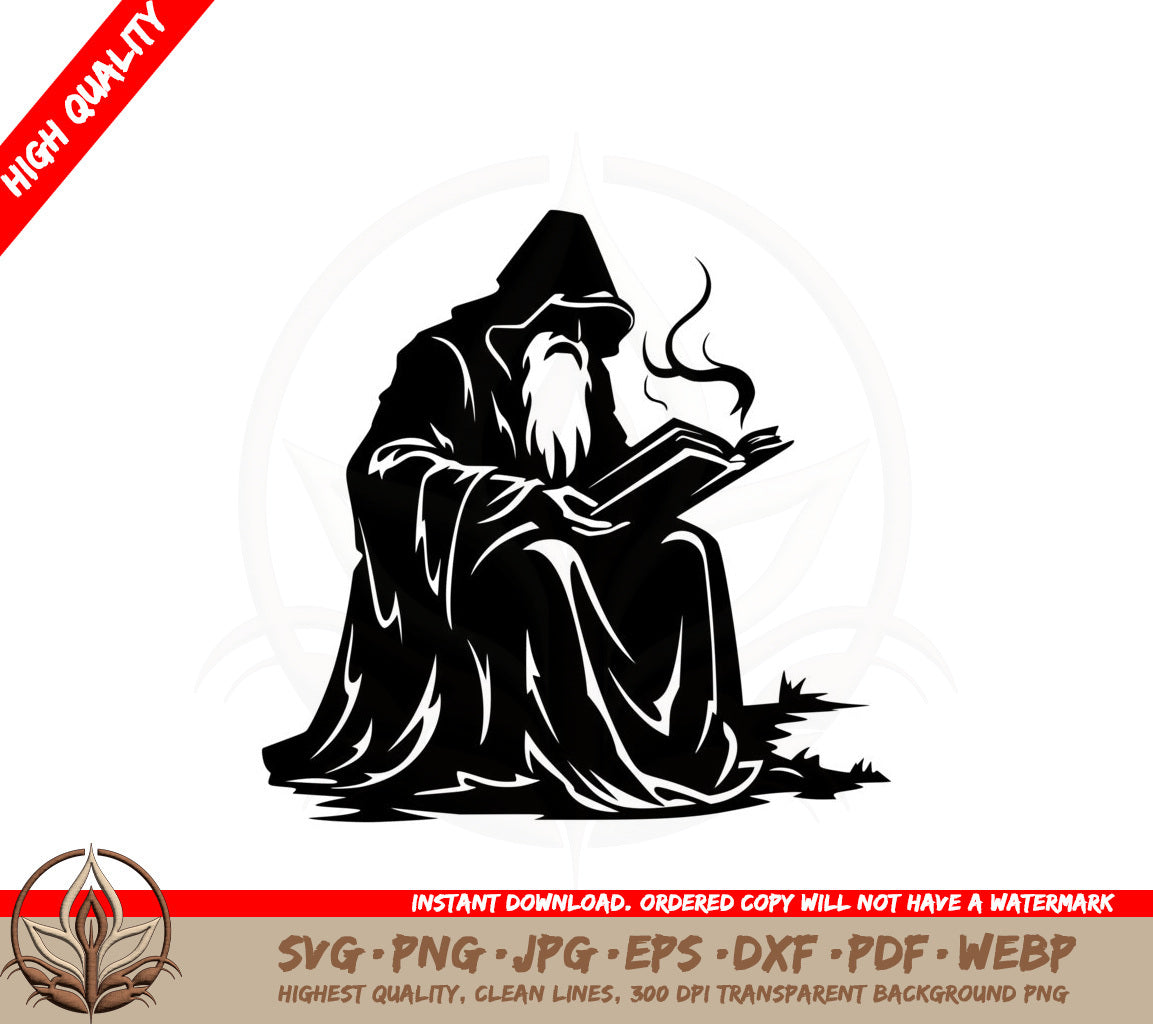 Book of Spells Wizard SVG