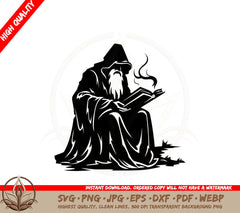Book of Spells Wizard SVG